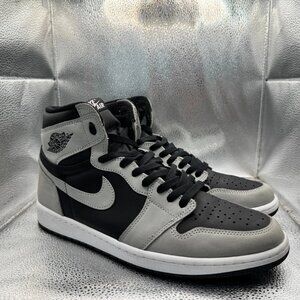 Size 12 Nike Air Jordan 1 Retro High OG Mens Gray Black Sneakers 555088-035